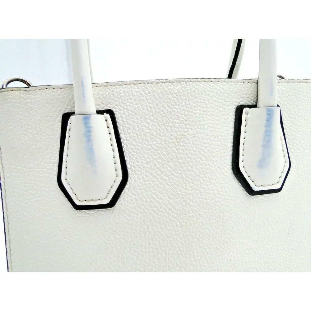 Michael Kors Mercer Medium Accordion Messenger‎  Retail Style In White & Black